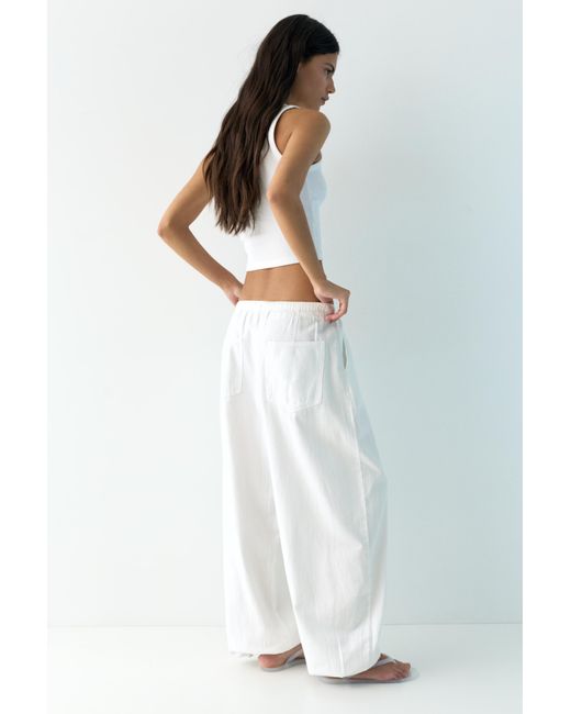 Pull&Bear Black Sarouel Trousers With Elasticated Waist