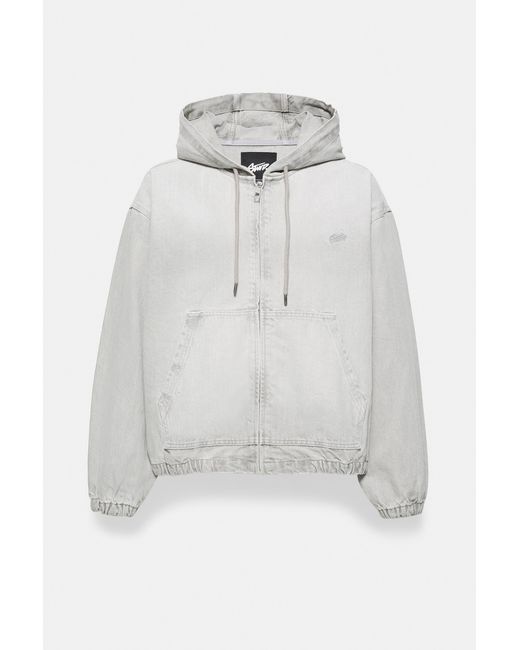 Giacca Con Cappuccio E Zip Stwd di Pull&Bear in Gray da Uomo