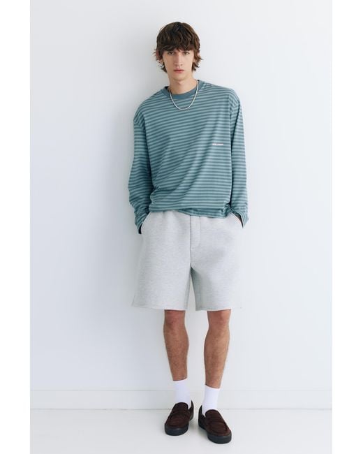 Pull&Bear Blue Striped Stwd T-Shirt for men