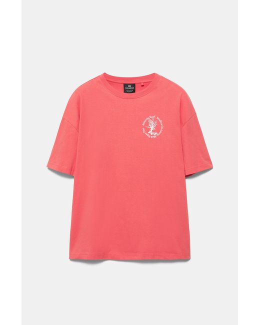 Pull&Bear T-Shirt Atlantic Reef in het Red voor heren