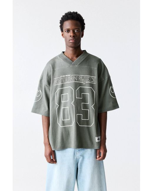 Pull&Bear Green Star Wars Mesh Fabric T-Shirt for men
