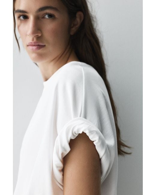 Pull&Bear White Boxy Fit Short Sleeve T-Shirt