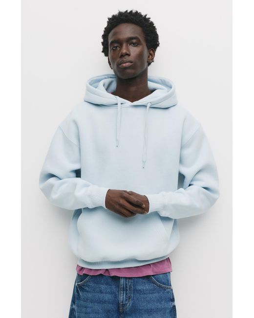 Pull&Bear Basic Hoodie in het Blue voor heren