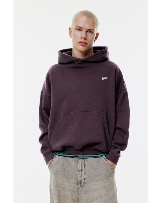 Pull&Bear Purple Stwd Hoodie for men