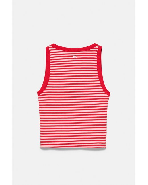 Pull&Bear Pink Striped Tank Top