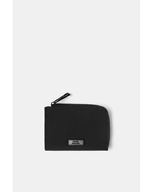 Pull&Bear Black Nylon Coin Purse