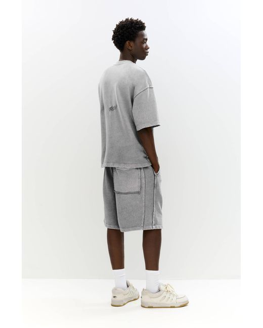 Pull&Bear Stwd-Bermudas Im Jogger-Fit Und Washed-Look in Gray für Herren