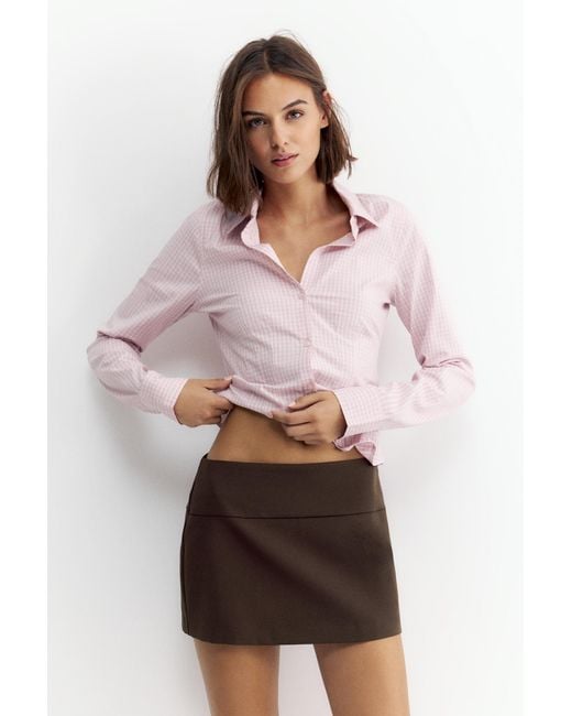 Mini Jupe Culotte Pull&Bear en coloris Brown