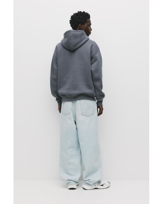 Pull&Bear Basic Hoodie in het Gray voor heren