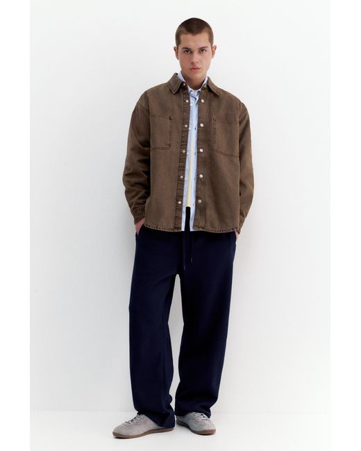Pull&Bear Brown Pocket Overshirt for men
