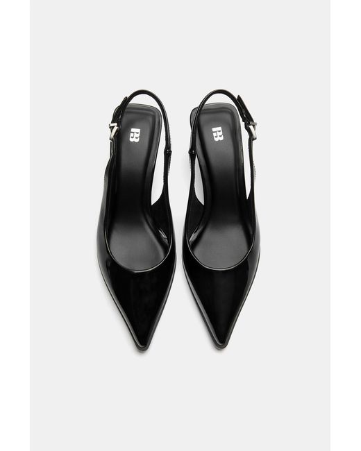 Pull&Bear Gray Patent High-Heel Shoes