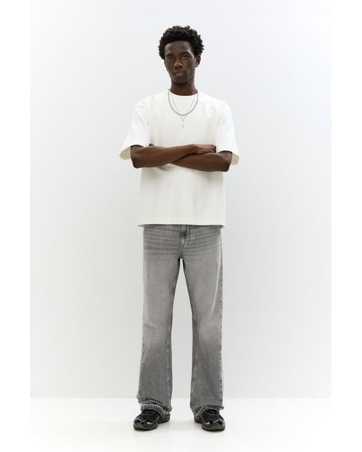 Pull&Bear Gray Loose Flared Jeans for men