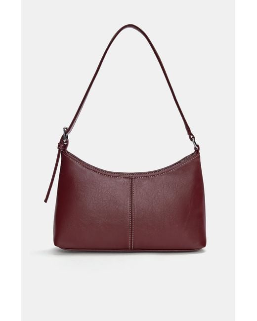 Pull&Bear Purple Schultertasche Mit Nähten