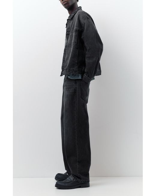 Pull&Bear Blue Baggy Jeans for men