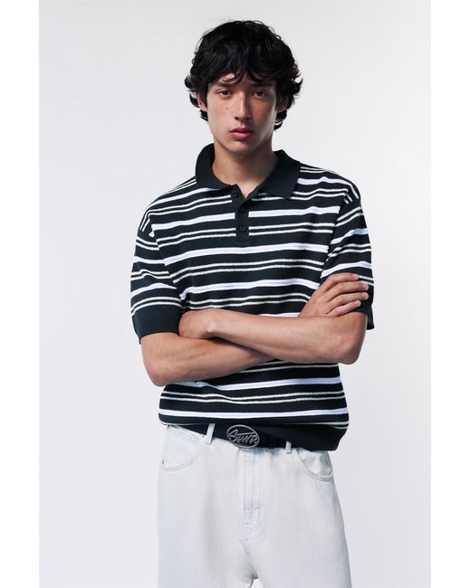 Polo di Pull&Bear in Blue da Uomo