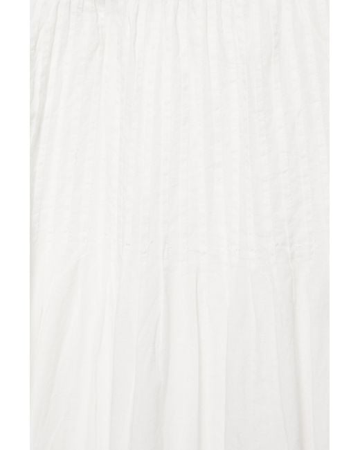 Pull&Bear White Tiered Long Skirt