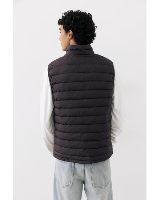 Pull&Bear Steppweste in Black für Herren