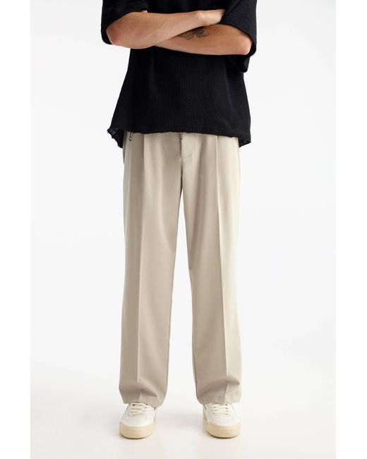 Pull&Bear Tailoring-Hose Mit Weitem Bein in Black für Herren