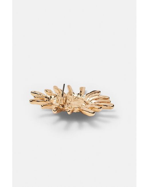 Pull&Bear Metallic Sun Earrings