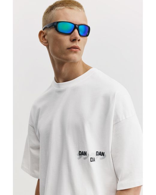 Pull&Bear White Dan Da Dan T-Shirt for men