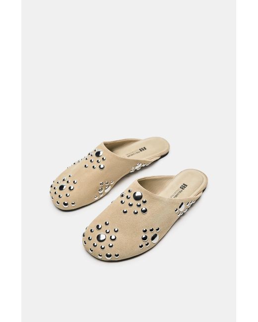 Pull&Bear Leren Instappers Met Studs in het Green