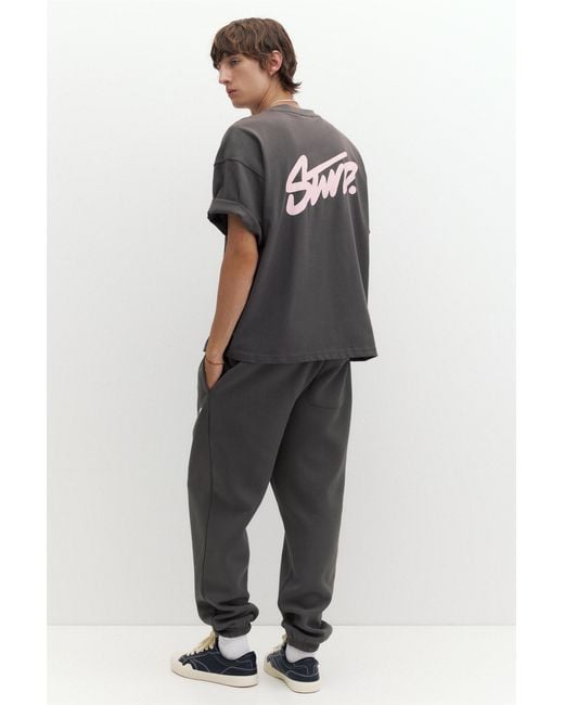Pull&Bear Black Stwd Joggers for men