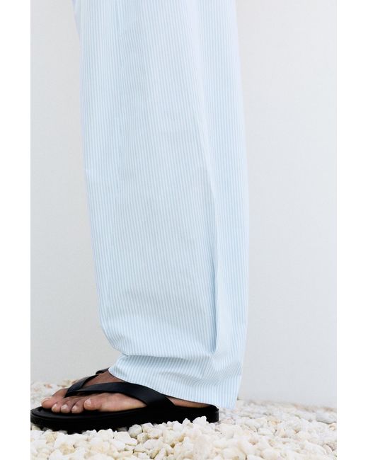 Pull&Bear Gestreepte Pyjamalook Broek in het Blue voor heren