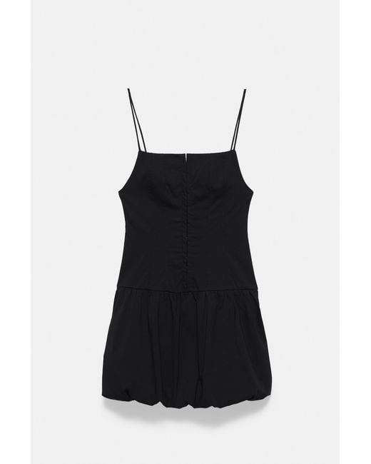 Pull&Bear Black Short Corsetry-Inspired Strappy Dress