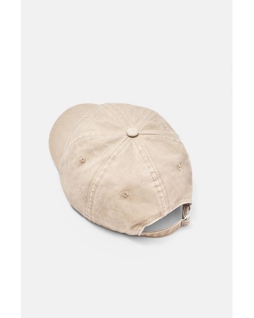 Pull&Bear Natural Monaco Embroidered Cap