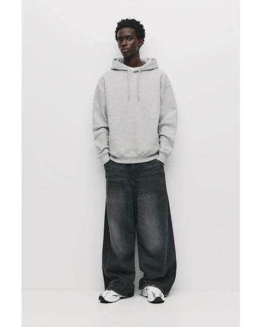 Pull&Bear Basic Hoodie in het Gray voor heren