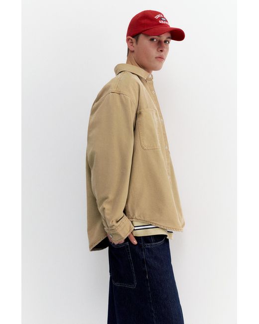 Pull&Bear Natural Overshirt With Pockets for men