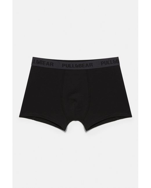 Pull&Bear 3-Pack Boxershorts in het Black voor heren