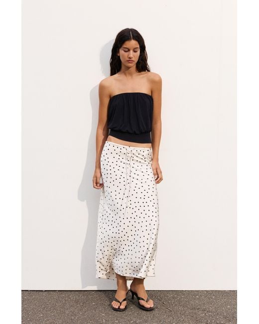 Pull&Bear Strapless Top Met Tailleband in het Black