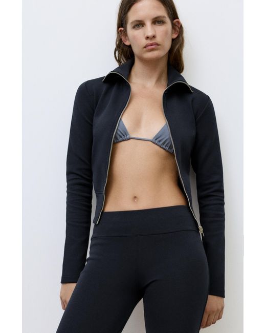 Pull&Bear Blue Zip-Up Jacket