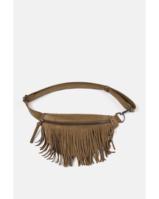 Pull&Bear Brown Fringed Belt Bag