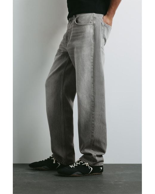 Pull&Bear Straight Fit Jeans in het Gray voor heren