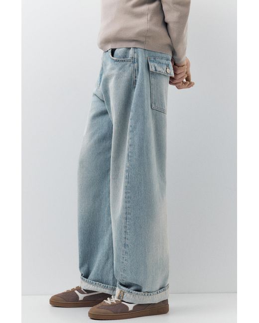 Pull&Bear Multicolor Jeans With Seams for men