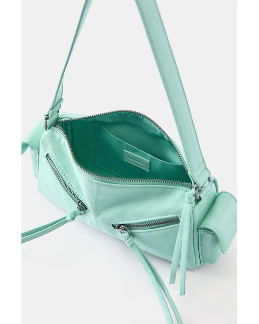 Borsa A Spalla Multipocket Con Cerniere di Pull&Bear in Green