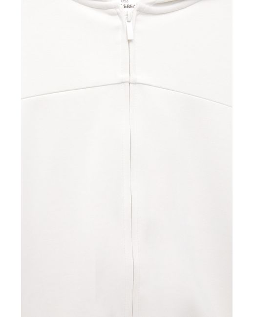 Pull&Bear White Soft Touch Hooded Sweatshirt