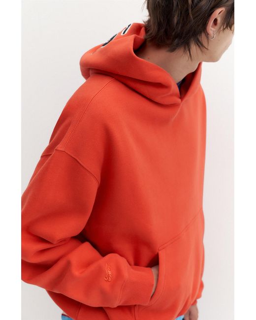 Pull&Bear Red Stwd Boxy-Fit Hoodie for men