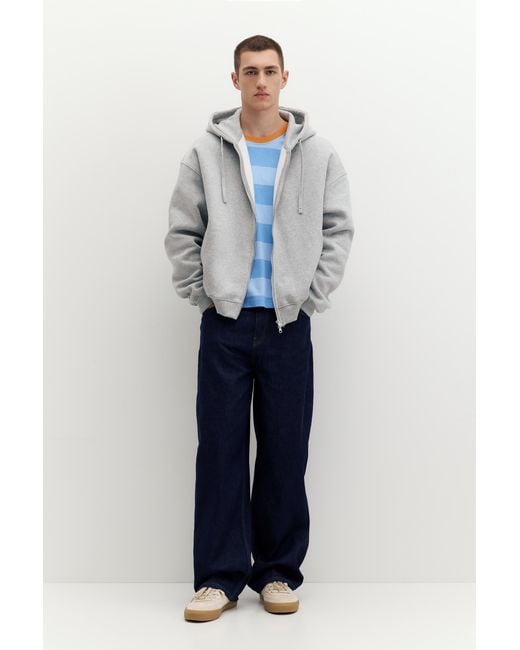 Sweat À Capuche Zippé Pull&Bear pour homme en coloris Gray