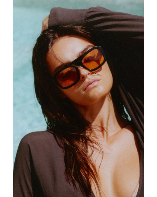 Pull&Bear Black Quadratische Sonnenbrille
