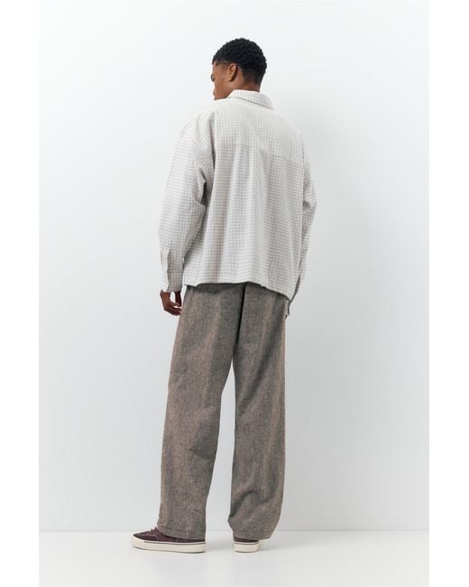 Pantalon Jogger En Lin Pull&Bear pour homme en coloris Gray