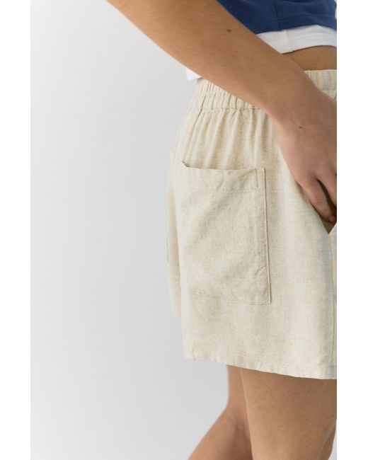 Pull&Bear Gray Linen Blend Shorts