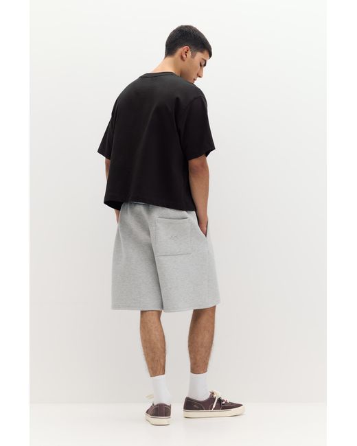 Pull&Bear Blue Neoprene-Effect Jogger Bermuda Shorts for men