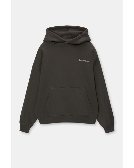 Pull&Bear Black Out Of Office Hoodie for men
