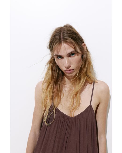 Pull&Bear Brown Flowing Sarouel Jumpsuit