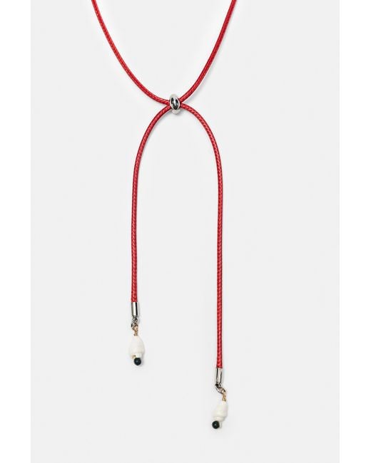 Pull&Bear White Seashell Pendant Necklace