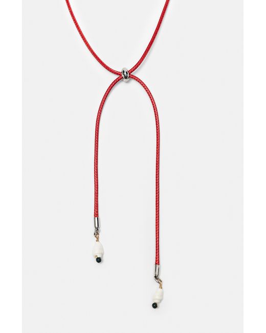Collana Con Ciondolo A Conchiglia di Pull&Bear in White