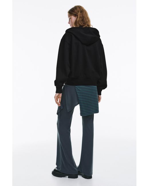 Pull&Bear Black Hoodie With Zip